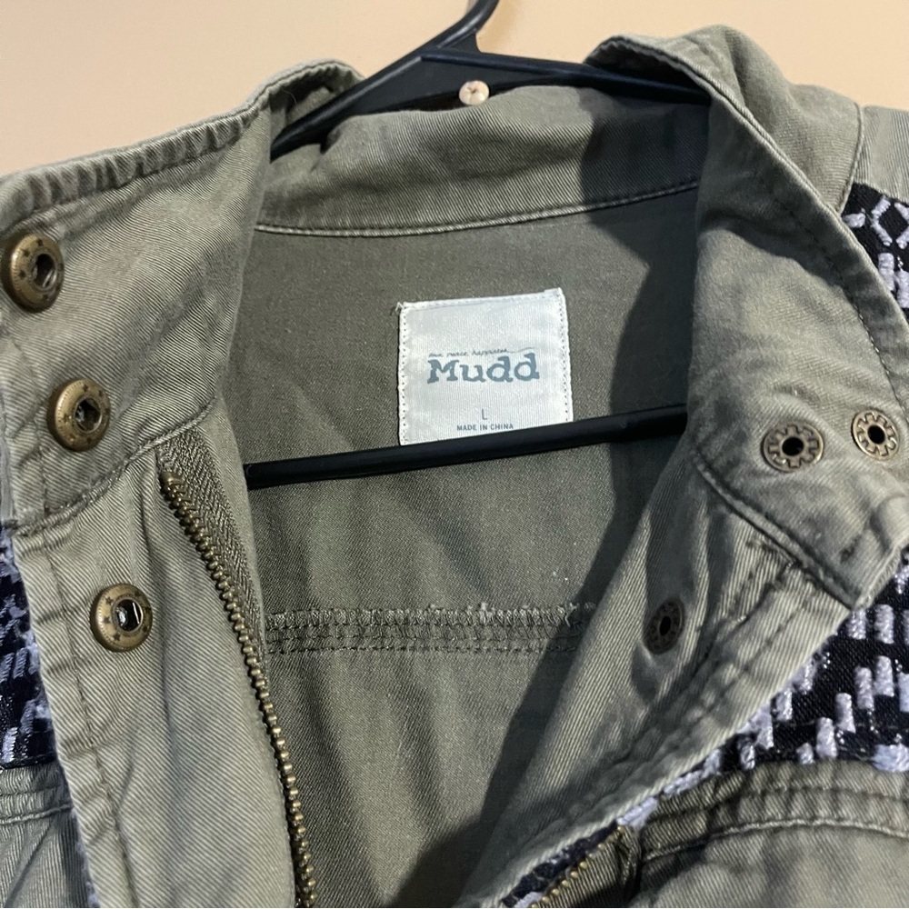 Mudd Olive green Jacket with Black Accents size large - Picture 5 of 7